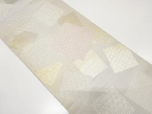 アンティーク　川島織物製　色紙に古典柄織り出し袋帯（材料）